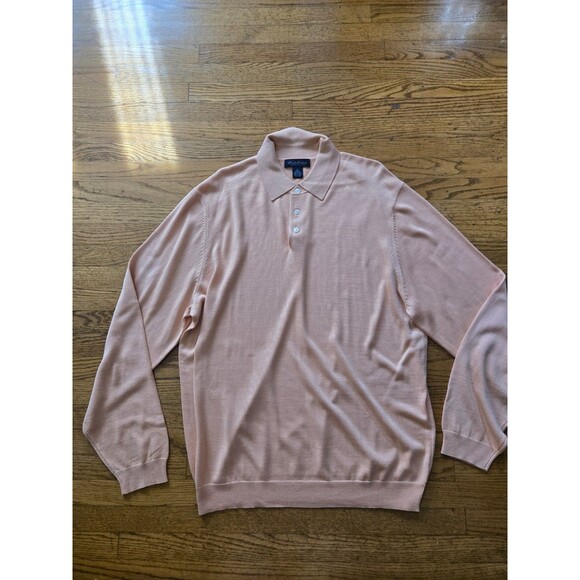 Brooks Brothers Sweater Mens XL Silk Blend Long Sleeve Knit Pullover - Picture 2 of 6